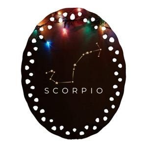 Scorpio Minimal Zodiac Sign Astrology Scorpio Gift Cute Gift Ceramic Oval Ornament