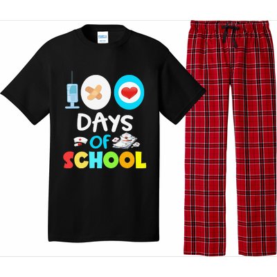 School Nurse 100 Days Of School Gift Teacher Student Nursing Pajama Set