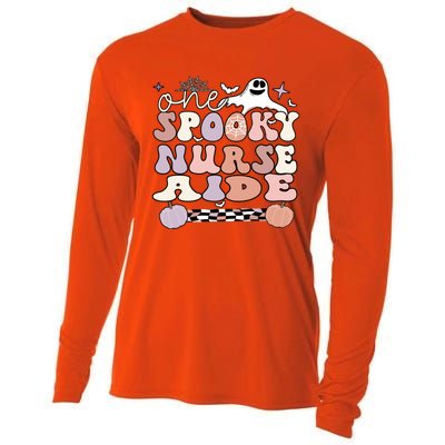 Spooky Nurse Aide Halloween Nursing Aides Gift Cooling Performance Long Sleeve Crew