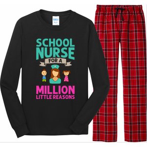 School Nurse Appreciation Assistant Nursing Education Funny Gift Long Sleeve Pajama Set