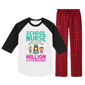 School Nurse Appreciation Assistant Nursing Education Funny Gift Raglan Sleeve Pajama Set