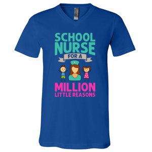 School Nurse Appreciation Assistant Nursing Education Funny Gift V-Neck T-Shirt