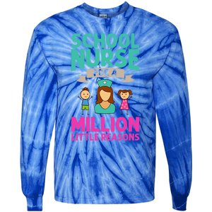 School Nurse Appreciation Assistant Nursing Education Funny Gift Tie-Dye Long Sleeve Shirt