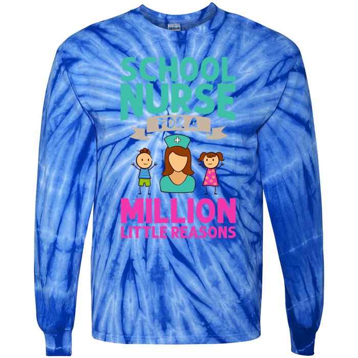 School Nurse Appreciation Assistant Nursing Education Funny Gift Tie-Dye Long Sleeve Shirt