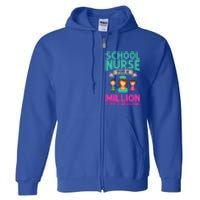 School Nurse Appreciation Assistant Nursing Education Funny Gift Full Zip Hoodie