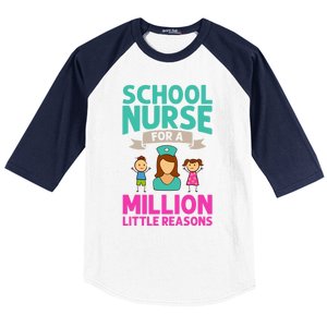 School Nurse Appreciation Assistant Nursing Education Funny Gift Baseball Sleeve Shirt