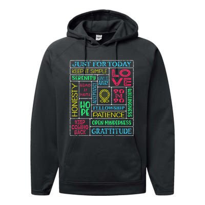 Spiritual Narcotics Anonymous Garden Performance Fleece Hoodie