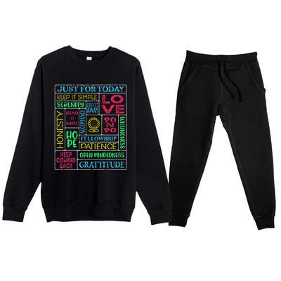 Spiritual Narcotics Anonymous Garden Premium Crewneck Sweatsuit Set