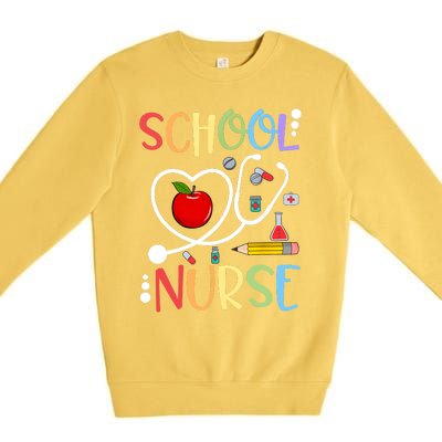 School Nurse Appreciation Nursing Nurse Day & Nurse Week Premium Crewneck Sweatshirt