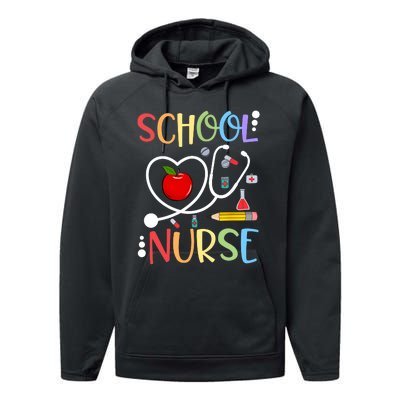 School Nurse Appreciation Nursing Nurse Day & Nurse Week Performance Fleece Hoodie