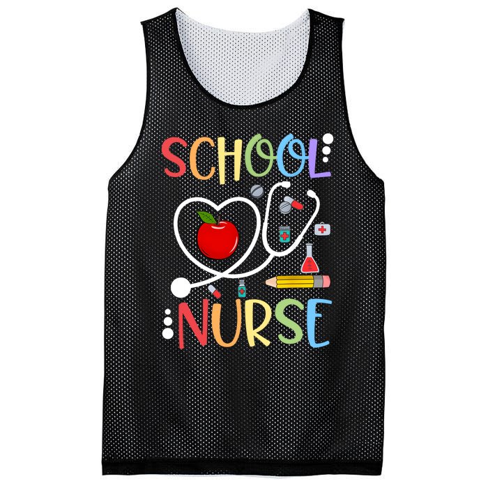 School Nurse Appreciation Nursing Nurse Day & Nurse Week Mesh Reversible Basketball Jersey Tank