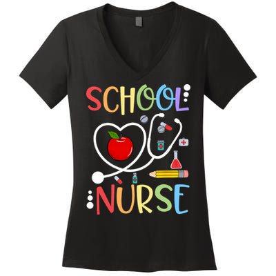 School Nurse Appreciation Nursing Nurse Day & Nurse Week Women's V-Neck T-Shirt