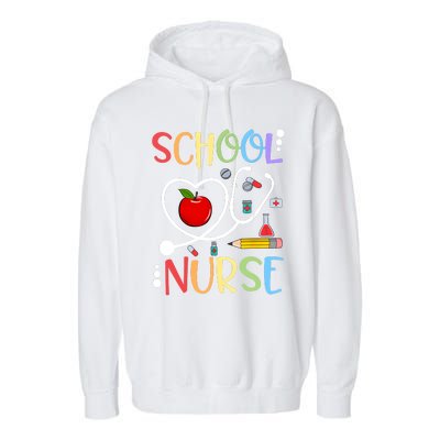 School Nurse Appreciation Nursing Nurse Day & Nurse Week Garment-Dyed Fleece Hoodie