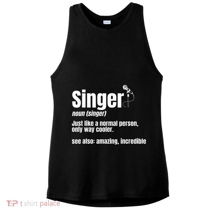 Singer Noun Artist Musician Vocalist Soloist Music Performer Ladies PosiCharge Tri-Blend Wicking Tank