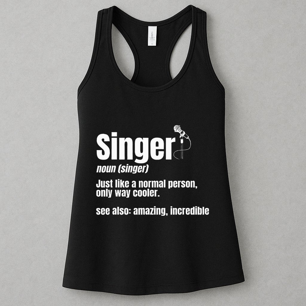 Singer Noun Artist Musician Vocalist Soloist Music Performer Womens Tank Top