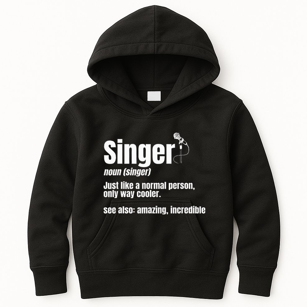 Singer Noun Artist Musician Vocalist Soloist Music Performer Kids Hoodie