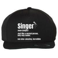 Singer Noun Artist Musician Vocalist Soloist Music Performer Wool Snapback Cap