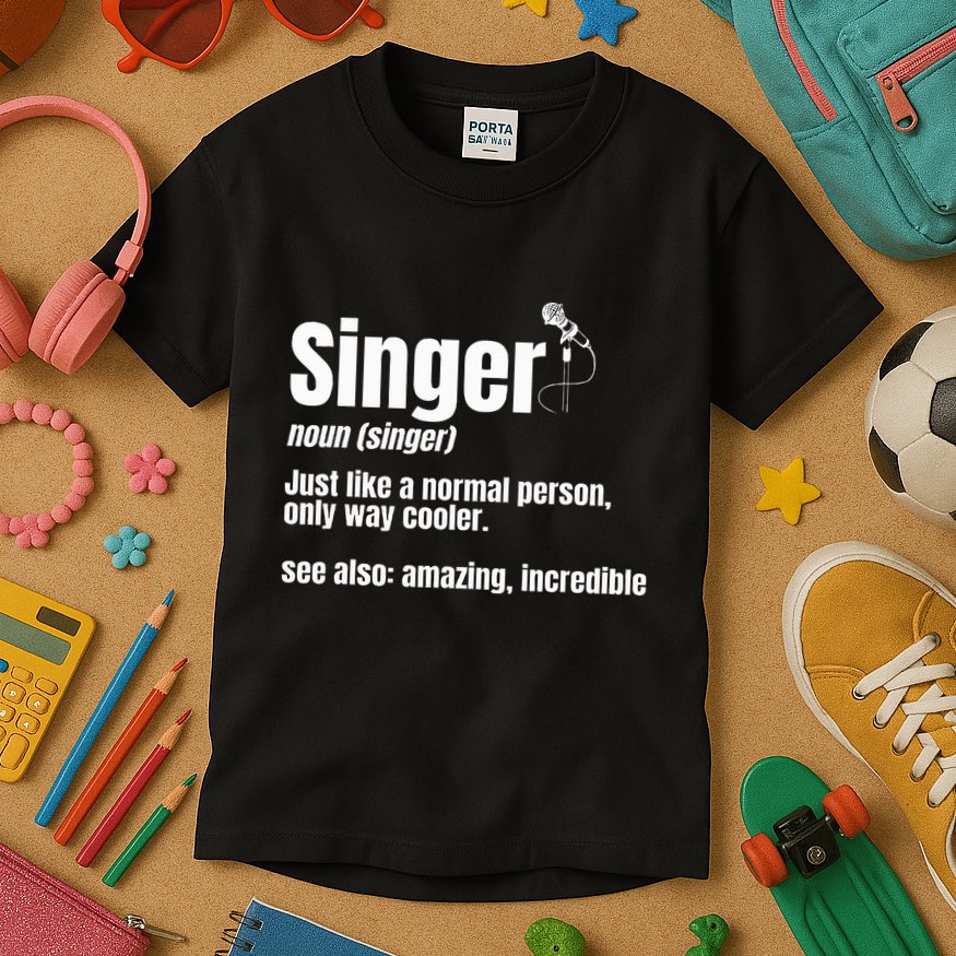Singer Noun Artist Musician Vocalist Soloist Music Performer Kids T-Shirt