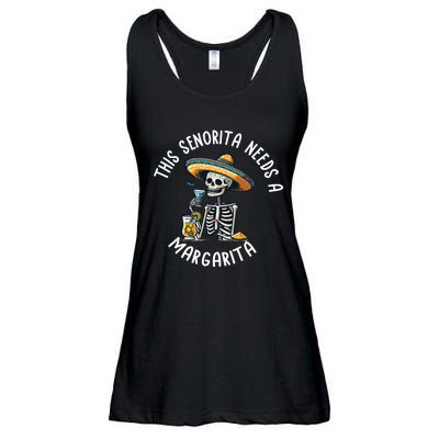 Senorita Needs A Margarita Cinco De Mayo Celebration Ladies Essential Flowy Tank