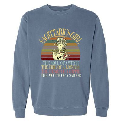 Sagittarius November And December Birthday Gift Gift Garment-Dyed Sweatshirt