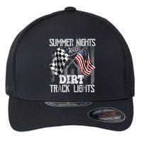 Summer Nights And Dirt Track Lights Sprint Car Racing Flexfit Unipanel Trucker Cap