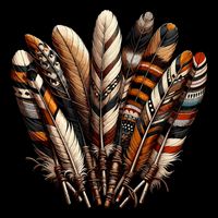 Southwest Native American Indian Feather Impact Tech Backpack