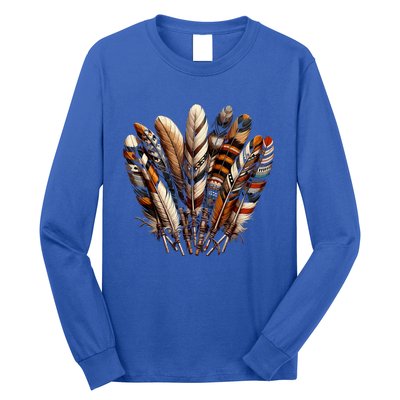 Southwest Native American Indian Feather Long Sleeve Shirt