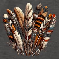 Southwest Native American Indian Feather Vector Backpack