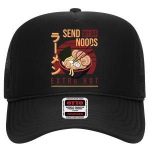 Send Noods Anime Pho Cup Ra Soup Noodles Bowl Send Noods High Crown Mesh Back Trucker Hat