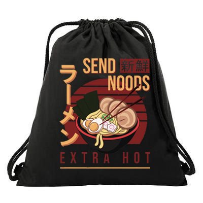 Send Noods Anime Pho Cup Ra Soup Noodles Bowl Send Noods Drawstring Bag