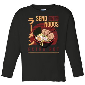 Send Noods Anime Pho Cup Ra Soup Noodles Bowl Send Noods Toddler Long Sleeve Shirt