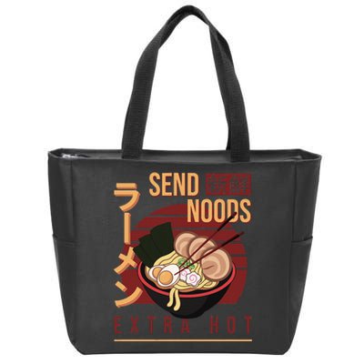 Send Noods Anime Pho Cup Ra Soup Noodles Bowl Send Noods Zip Tote Bag