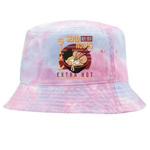 Send Noods Anime Pho Cup Ra Soup Noodles Bowl Send Noods Tie-Dyed Bucket Hat