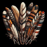 Southwest Native American Indian Feather Bucket Hat