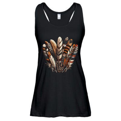 Southwest Native American Indian Feather Ladies Essential Flowy Tank