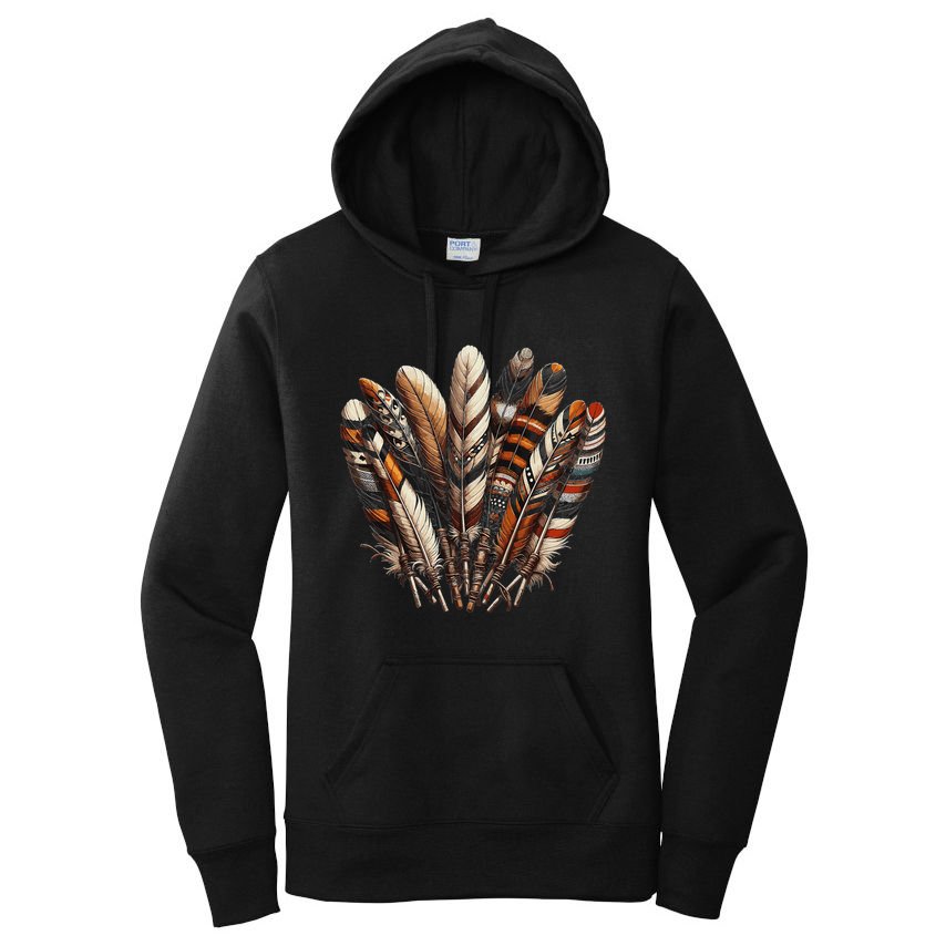 Southwest Native American Indian Feather Women's Pullover Hoodie