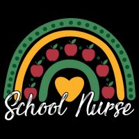 School Nurse Apple Rainbow Heart Ladies Essential Flowy Tank