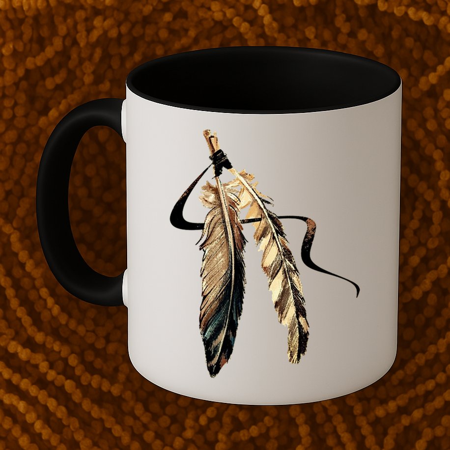 Southwest Native American Indian Tribal Art Colorful Feather Cool Gift Mug