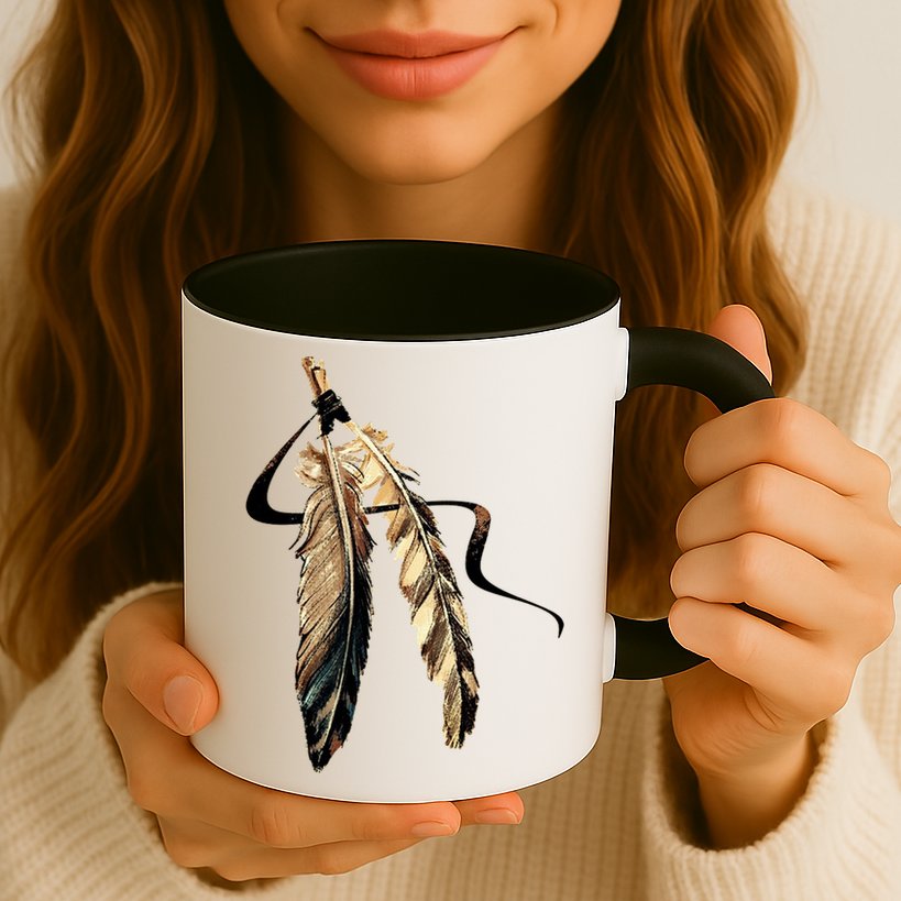 Southwest Native American Indian Tribal Art Colorful Feather Cool Gift Mug