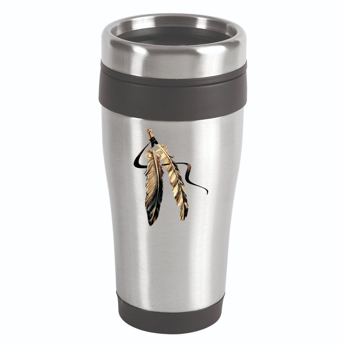 Southwest Native American Indian Tribal Art Colorful Feather Cool Gift 16oz Travel Tumbler
