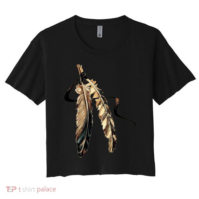Southwest Native American Indian Tribal Art Colorful Feather Cool Gift Crop Top