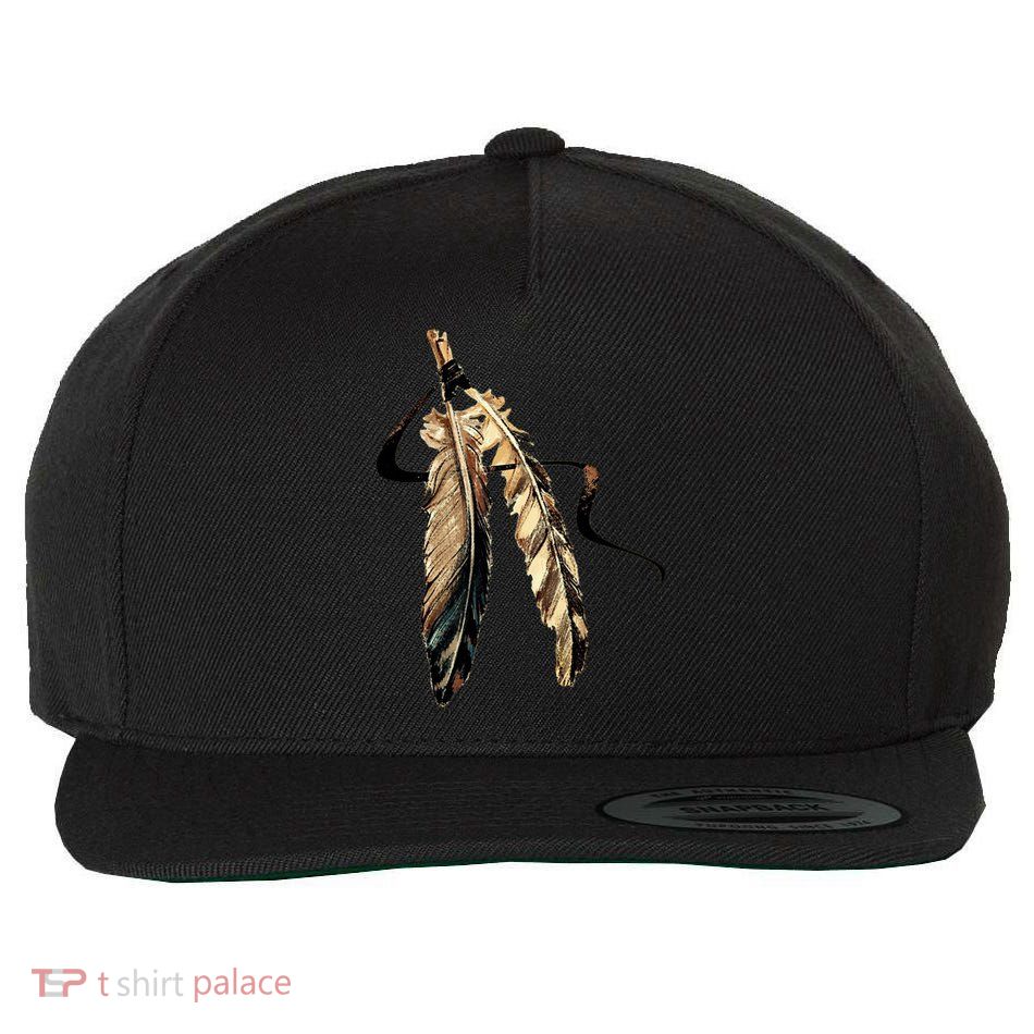 Southwest Native American Indian Tribal Art Colorful Feather Cool Gift Wool Snapback Cap