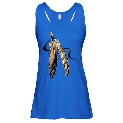 Southwest Native American Indian Tribal Art Colorful Feather Cool Gift Ladies Essential Flowy Tank