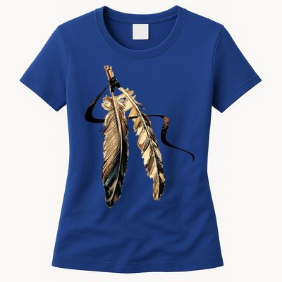 Southwest Native American Indian Tribal Art Colorful Feather Cool Gift Womens T-Shirt