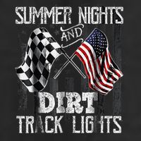 Summer Nights And Dirt Track Lights Sprint Car Racing 7 Panel Mesh Trucker Snapback Hat