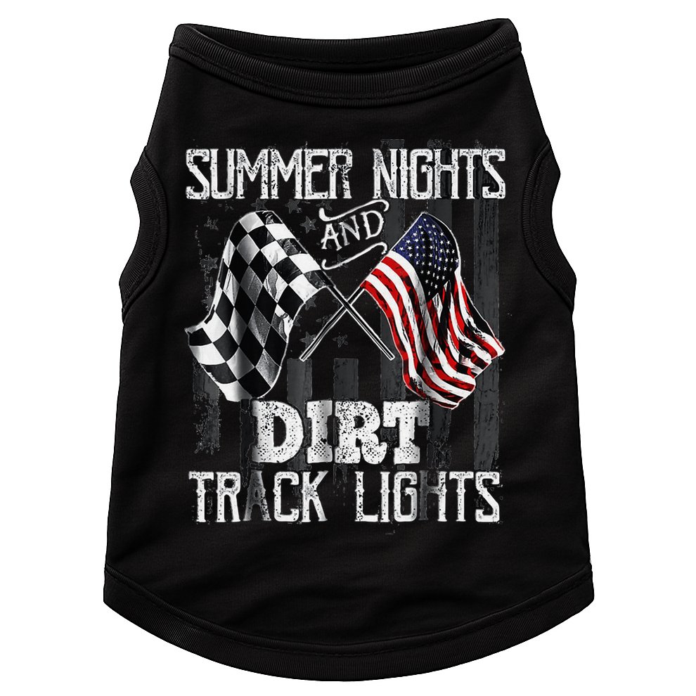 Summer Nights And Dirt Track Lights Sprint Car Racing Doggie Tank