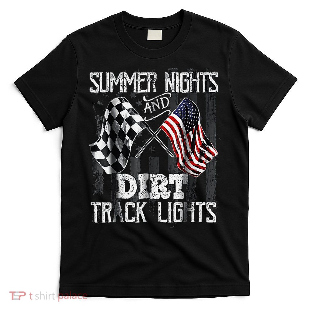Summer Nights And Dirt Track Lights Sprint Car Racing T-Shirt