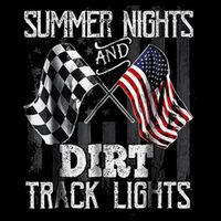 Summer Nights And Dirt Track Lights Sprint Car Racing City Backpack