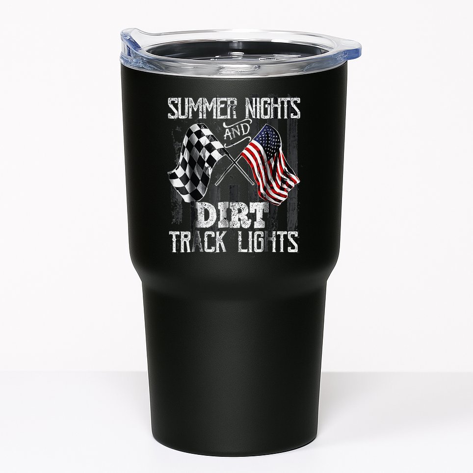 Summer Nights And Dirt Track Lights Sprint Car Racing Tumbler