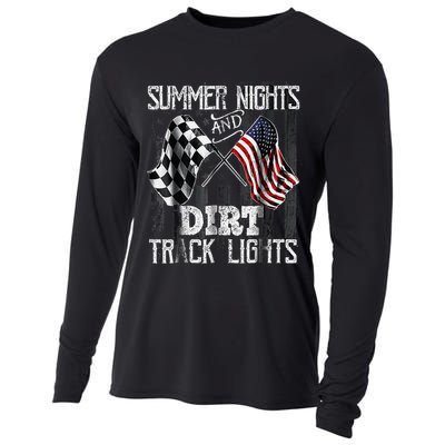 Summer Nights And Dirt Track Lights Sprint Car Racing Cooling Performance Long Sleeve Crew